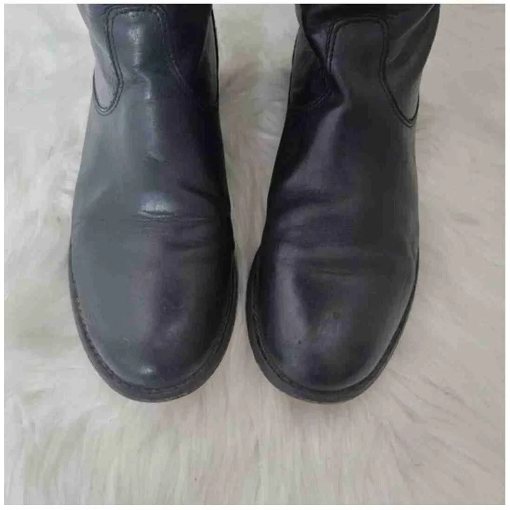 FRYE Women's Melissa Stud Back Zipper Black Riding Boots sz 7B - Picture 6 of 12